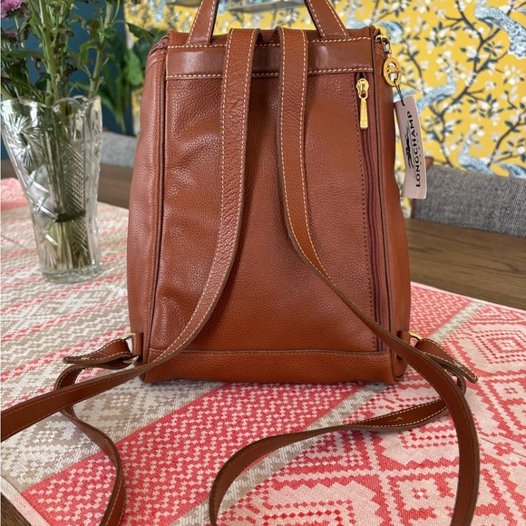 Vintage Longchamp Brown Leather Backpack - Picture 8 of 9